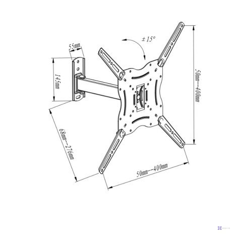 UCHWYT DO TV LED/LCD 13-46" 25KG CV-24 reg. pion/poziom OEM