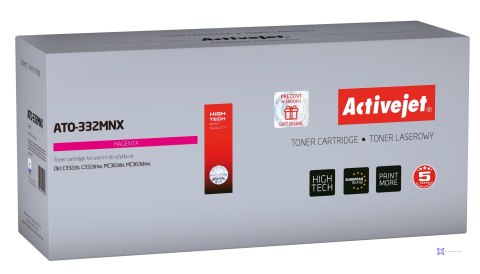 Activejet ATO-332MNX Toner (zamiennik OKI 46508710; Supreme; 3500 stron; czerwony)