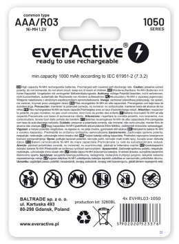 Zestaw akumulatorków everActive Professional line EVHRL03-1050 (1050mAh ; Ni-MH LSD)