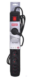 Listwa przeciwprzepięciowa Activejet APN-8g/3m-BK (3 x Typ C, 5 x UTE; 10 A; 3m; kolor czarny)