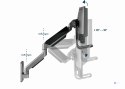 GEMBIRD ŚCIENNE REGULOWANE RAMIĘ/UCHWYT NA 2 MONITORY 17-32, VESA 100X100MM, DO 8 KG