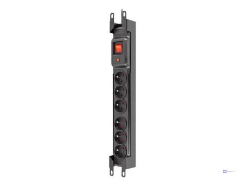 Listwa zasilająca Armac Rack Multi M6 1,5M 6 gniazd czarna