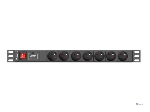 Listwa RACK Lanberg PDU-07E-0200-IEC-BK (7 x UTE; 10 A; 2m; kolor czarny)