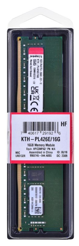 Pamięć Kingston dedykowana do HPE/HP 16GB DDR4-2666Mhz ECC Module