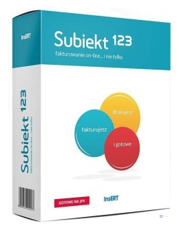 Oprogramowanie InsERT - Subiekt 123 pakiet podstawowy - licencja na 12 miesięcy