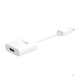 Adapter j5create DisplayPort to HDMI Adapter (DisplayPort m - HDMI f 9cm; kolor biały) JDA154-N