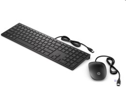 Zestaw klawiatura + mysz HP Pavilion Wired Keyboard and Mouse 400 Combo czarne 4CE97AA