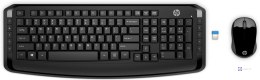 Zestaw klawiatura + mysz HP Wireless Keyboard and Mouse 300 bezprzewodowe czarne Polish Layout 3ML04AA#AKD