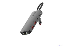 LINQ HUB USB-C 8IN1 8K PRO MULTIPORT (HDMI,USB-C 3.2, 2X USB-A 3.2, 2X USB-A 2.0, RJ45 2,5GB/S, USB-C PD 100W DO ZASILANIA)