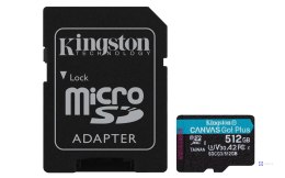 PAMIĘĆ MICRO SDXC 512GB UHS-I W/ADAPTER SDCG3/512GB KINGSTON