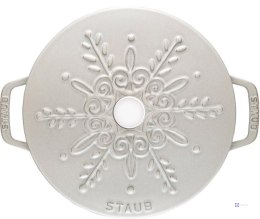 Garnek żeliwny okrągły snowflake Staub - Biały, 3.6 ltr