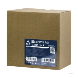 WENTYLATOR ARCTIC P14 PWM PST value Pack (black/black) 140mm Pack of 5pcs