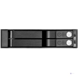 SilverStone SST-FS202B 3,5-calowy dysk HDD/SSD 3,5 cala z możliwością wymiany podczas pracy na 2 dyski twarde/SSD 2,5 cala