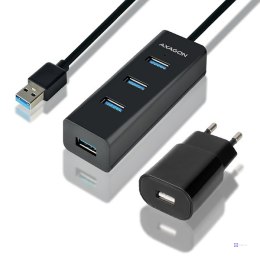 AXAGON HUE-S2BP hub USB-A, 4x USB 3.0, zasilacz zewnętrzny - 1,2 m, zasilacz