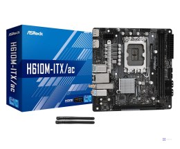 ASRock | H610M-ITX/AC | Rodzina procesorów Intel | Gniazdo procesora LGA1700 | Moduły DIMM DDR4 | Gniazda pamięci 2 | Obsługiwan