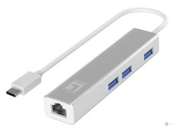 Adapter LevelOne USB-C -> Gbps LAN + koncentrator USB3.0