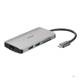 USB-C 8-PORT USB HUB+HDMI+LAN/WITH CARD READER+USB-C PD