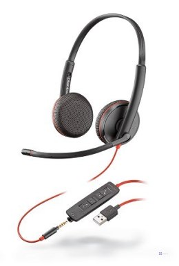 POLY Blackwire 3225 Zestaw słuchawkowy Przewodowa Opaska na głowę Połączenia/muzyka USB Typu-A Czarny