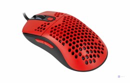 Mysz gamingowa Arozzi Favo Ultra Light - czarno-czerwona