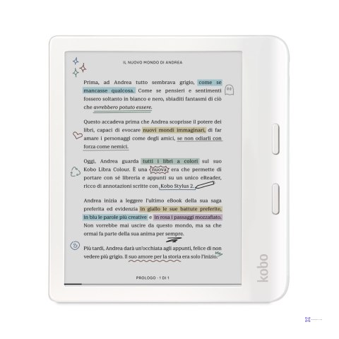 Ebook Kobo Libra Colour 7" E-Ink Kaleido 3 32GB WI-FI White