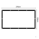 MACLEAN PROJECTION SCREEN, 120", 265X149CM, 25MM 16:9 BORDER, TENSION HOOKS, WHITE MC-982