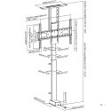 UCHWYT TV-WINDA STEROWANY ELEKTRYCZNIE AR-93M MOBILNY 60KG max 80" VesaMax600x400