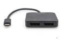 Hub/Koncentrator 2-portowy USB Typ C/2x DisplayPort 4K/60Hz HDR HDCP 2.2 MST