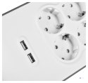 Listwa zasilająca Belkin Power Surge 8-PORT + 2xUSB-A 2.4A 900J Grey/White Schuko