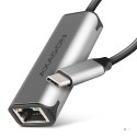 Karta sieciowa Axagon ADE-25RC USB3.2 Gen 1 Type-C / 2.5 Gigabit Ethernet 10/100/1000/2500 szara