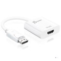 Adapter j5create DisplayPort to 4K HDMI Active Adapter (DisplayPort m - 4K HDMI f 16cm; kolor biały) JDA158-N