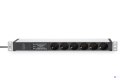 Listwa zasilająca PDU 19" Rack, 6x unischuko, 2.0m, 1x wtyk unischuko, 16A, zab. przepięciowe+filtr