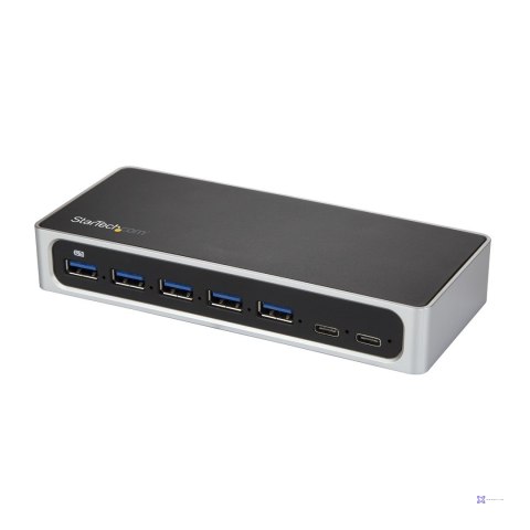 StarTech.com HB30C5A2CSC huby i koncentratory USB 3.2 Gen 1 (3.1 Gen 1) Type-B 5000 Mbit/s Czarny, Srebrny