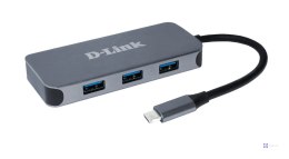 D-Link DUB-2335 stacja dokująca Przewodowa USB Type-C Szary