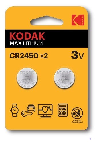 KODAK BATERIE LITOWE MAX CR 2450 BLISTER X 2 SZT.