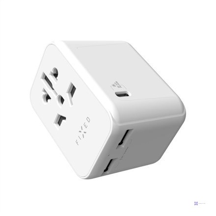 Poprawiono | Adapter świata Voyager | FIXCT30-1C2A-WH | USB-A/USB-C | Adapter podróżny