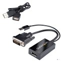 StarTech.com DVI2DP2 adapter kablowy 0,254 m DVI-D DisplayPort Czarny