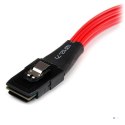 StarTech.com SAS8087S4R50 kabel SAS 0,5 m Czarny, Czerwony