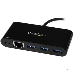 StarTech.com HB30C3AGEPD stacja dokująca Przewodowa USB 3.2 Gen 1 (3.1 Gen 1) Type-C Czarny