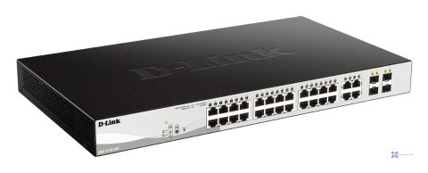 D-Link DGS-1210-24P Zarządzany L2 Gigabit Ethernet (10/100/1000) Obsługa PoE Czarny