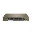 Switch PoE Tenda TEF1126P-24-250W (1x 10/100/1000Mbps, 24x 10/100Mbps)