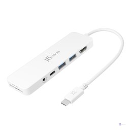 J5create JCD373 USB 3.2 Gen 1 (3.1 Gen 1) Type-C Biały