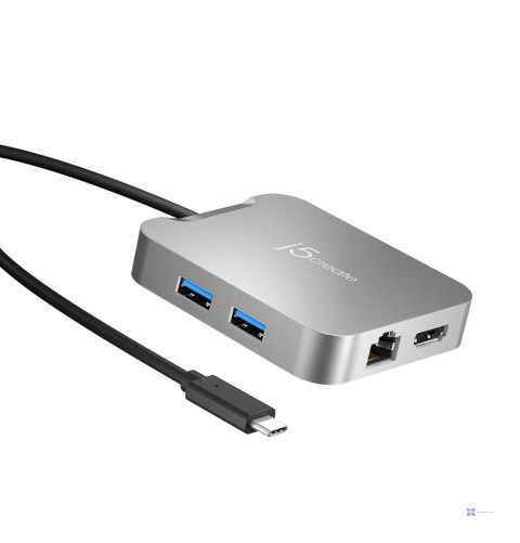 J5create JCD391 Przewodowa USB 3.2 Gen 1 (3.1 Gen 1) Type-C Srebrny