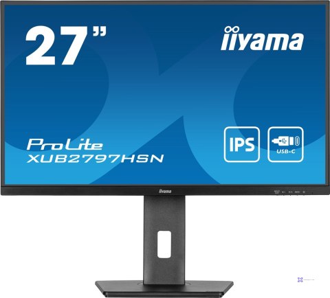 Iiyama ProLite XUB2797HSN-B1 monitor komputerowy 68,6 cm (27") 1920 x 1080 px Full HD LED Czarny