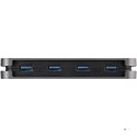 StarTech.com HB30AM4AB huby i koncentratory USB 3.2 Gen 1 (3.1 Gen 1) Type-A 5000 Mbit/s Czarny, Szary