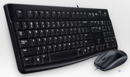 Logitech Desktop MK120 klawiatura Dołączona myszka USB AZERTY Francuski Czarny