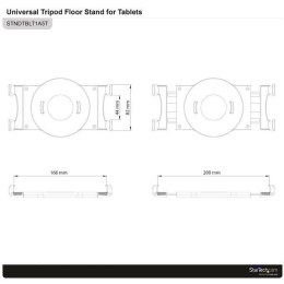 StarTech.com STNDTBLT1A5T uchwyt Stojak multimedialny Tablet/UMPC Czarny