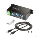 StarTech.com 5G4AINDRM-USB-A-HUB huby i koncentratory USB 3.2 Gen 1 (3.1 Gen 1) Type-B 5000 Mbit/s Czarny