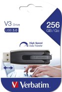 Verbatim V3 pamięć USB 256 GB USB Typu-A 3.2 Gen 1 (3.1 Gen 1) Czarny