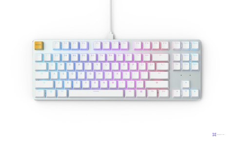 Glorious GMMK TKL White Ice Edition - Gateron Brown, układ amerykański