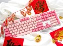 Ducky One 3 Gossamer Pink klawiatura Gaming USB US English Różowy, Biały